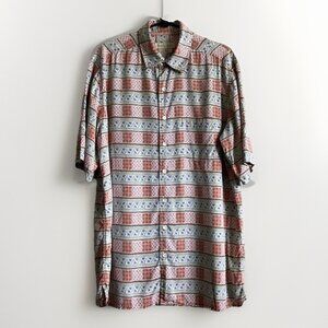 Territory Ahead Mens Shirt Tensile Geometric Button‎ Down Size Large Tall